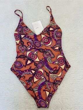 A.L.C. Cleo Scoop One-Piece Multicolor Swimsuits size XS/TP NWT